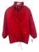 Bogner Size 8 Red Nylon Hood Zip Up Gold Hardware Windbreaker Jacket Red / 8