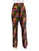 La Double J Size XS Pink, Orange, Brown Polyester & Silk Zip Fly High Rise Pants Pink, Orange, Brown / XS