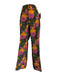 La Double J Size XS Pink, Orange, Brown Polyester & Silk Zip Fly High Rise Pants Pink, Orange, Brown / XS