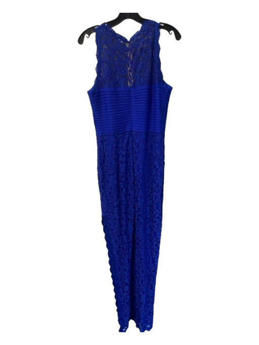 Tadashi Shoji Size 10 Royal Blue Cotton Blend Sleeveless Round Neck Lined Gown Royal Blue / 10