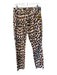 Mother Size 29 Cream & Brown Cotton Blend High Waist Skinny Animal Print Jeans Cream & Brown / 29