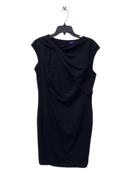 Ralph Lauren Purple Size 12 Black Missing Fabric Tag Round Neck Sleeveless Dress Black / 12