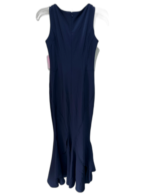 Zac Posen Size Est S Navy Blue Polyester Strapless V Neck Seam Detail Gown Navy Blue / Est S