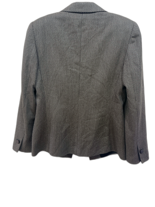 Giorgio Armani Size 44 Brown & Beige Wool Lapel Spotted Faux Pockets Jacket Brown & Beige / 44