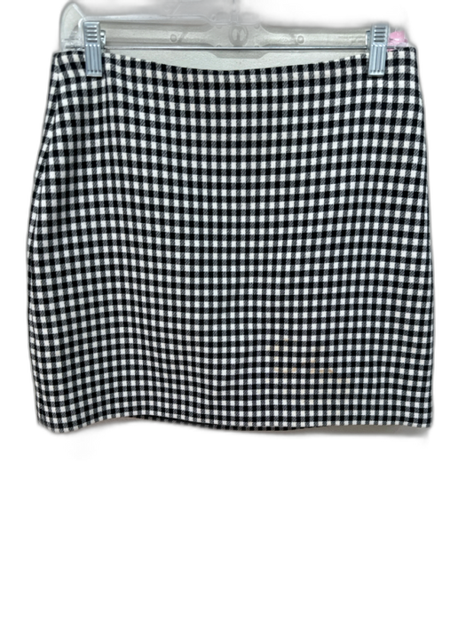 & Other Stories Size 6 Black & White Viscose Blend Side Zip Gingham Check Skirt Black & White / 6