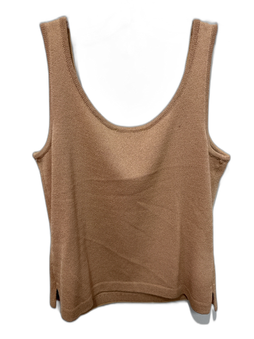 St John Size S Beige Wool Blend Knit Sleeveless Tank Top Beige / S