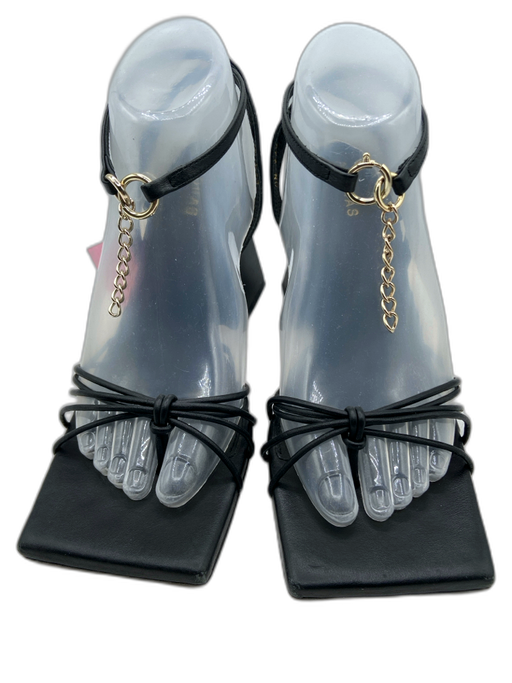 Alohas Shoe Size 39 Black Leather Strappy Ankle Buckle Block Heel Sandals Black / 39