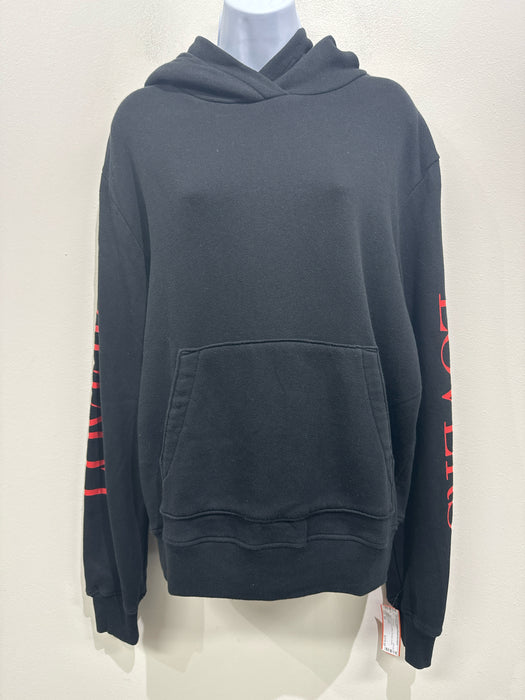 Amiri Size XS Black & Red Cotton Painted Hoodie Sweatshirt