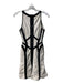 Alberto Makali Size XS White & Black Rayon Blend Sleeveless V Neck Dress White & Black / XS