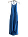 Alice & Olivia Size 0 Blue Polyester Halter Neck Back Zip Hi Lo Open Front Dress Blue / 0