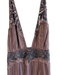 Free People Size 0 Brown Polyester Blend Side Zip lined Metallic Thread Dress Brown / 0