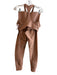 Jonathan Simkhai Size Small Light Brown Nylon Blend corset detail Pants Set Light Brown / Small
