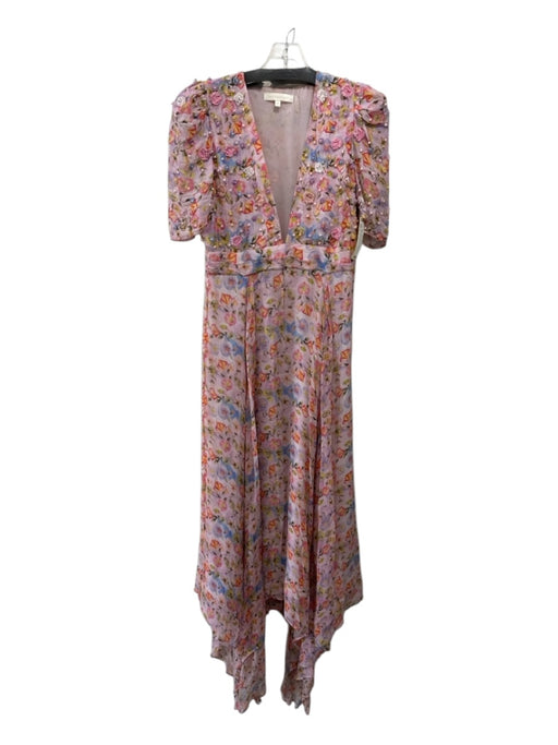 Loveshackfancy Size 2 Pink & Multi Viscose & Polyester Floral Beading Dress Pink & Multi / 2
