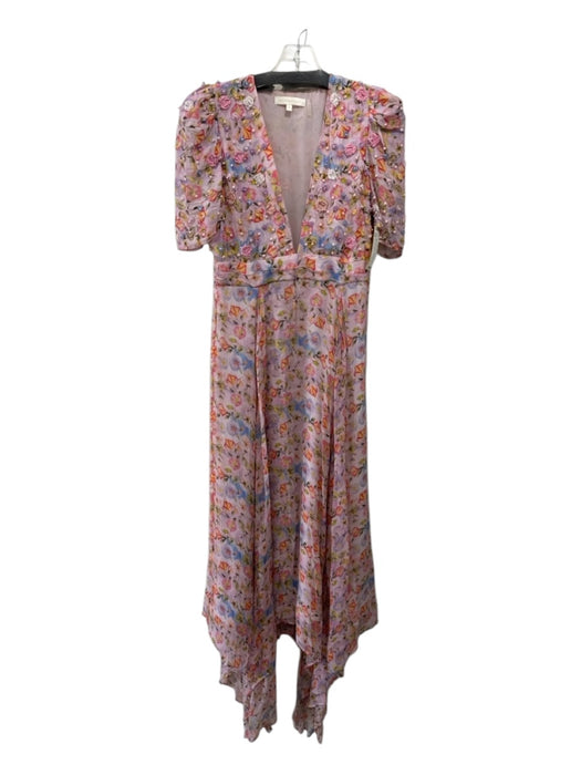 Loveshackfancy Size 2 Pink & Multi Viscose & Polyester Floral Beading Dress Pink & Multi / 2