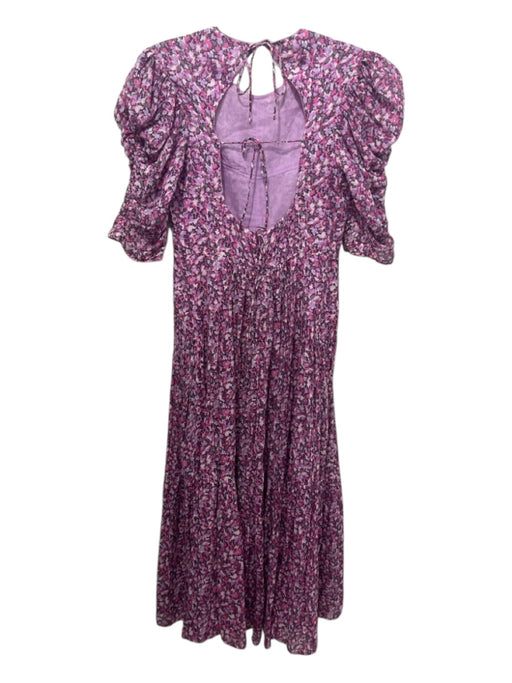 Isabel Etoile Marant Size 36 Purple, Pink & Mutli Cotton Blend Floral Dress Purple, Pink & Mutli / 36