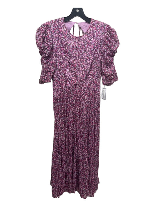 Isabel Etoile Marant Size 36 Purple, Pink & Mutli Cotton Blend Floral Dress Purple, Pink & Mutli / 36