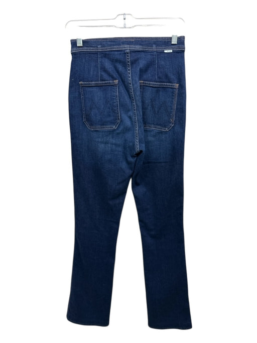 Mother Size 25 Dark Wash Cotton Denim Zip & Button High Rise Straight Leg Jeans Dark Wash / 25