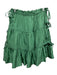 Marc Jacobs Size S Green Silk Elastic Waist Solid Tassel Detail Skirt Green / S