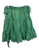 Marc Jacobs Size S Green Silk Elastic Waist Solid Tassel Detail Skirt Green / S
