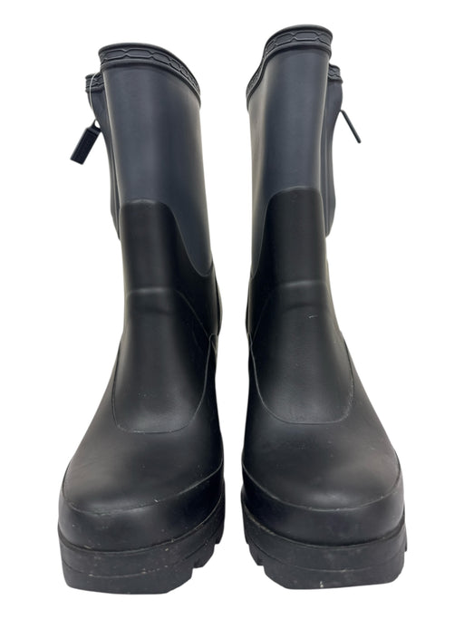 Hunter Shoe Size 8 Black & Gray Rubber Side Zip color block Block Heel Booties Black & Gray / 8