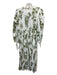 Hunter Bell Size M White & Green Cotton floral print Tie Detail Dress White & Green / M