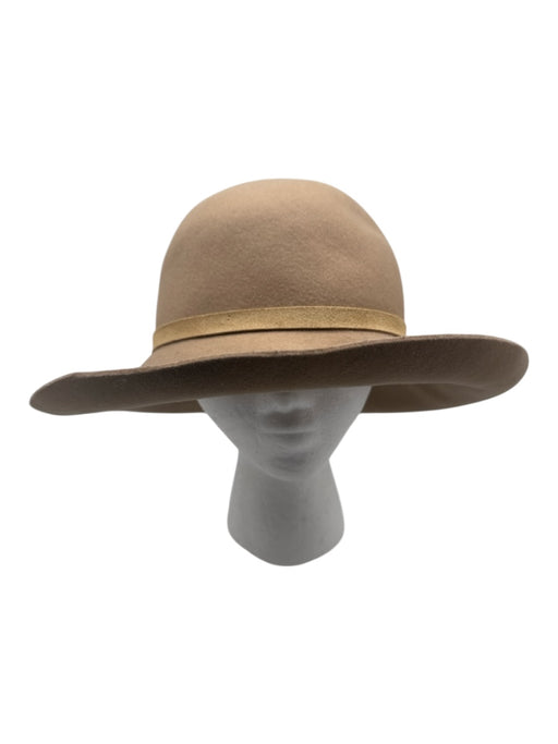 Rag & Bone Taupe Wool Fedora Wool Trim Leather Band Hat Taupe / L