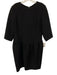 Oscar de la Renta Size 12 Black Wool Blend Zip Back Long Sleeve Dress Black / 12