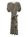 The Great Size 1 Brown & White Cotton Gingham Tie belt Pockets Maxi Dress Brown & White / 1