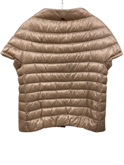 Herno Size 46 Brown Poly Blend Snap Button Sleeveless Puffed Coat Brown / 46