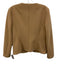 Veronica Beard Size L Brown Poly Blend Button Front Long Sleeve Ribbed Blazer Brown / L