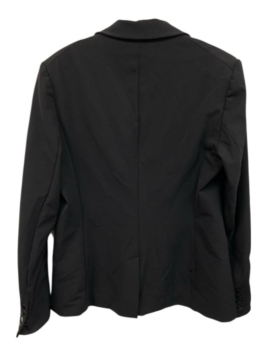 Veronica Beard Size 10 Black Nylon Blend One Button Lapels Long Sleeve Blazer Black / 10