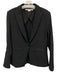 Veronica Beard Size 10 Black Nylon Blend One Button Lapels Long Sleeve Blazer Black / 10