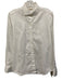 Ann Mashburn Size L White Cotton Button Front Long Sleeve Collared Top White / L