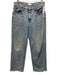 Mother Size 28 Blue Wash Cotton Blend Zip & Button Whiskering Wide Leg Jeans Blue Wash / 28
