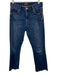 Mother Size 29 Blue Cotton Zip & Button Whiskering Frayed Hem mid rise Jeans Blue / 29