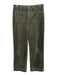 Ann Mashburn Size 28 Green Cotton Blend Zip & Button Corduroy Patch Pocket Pants Green / 28