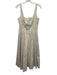 Staud Size 8 White & Black Cotton Striped Sleeveless Back Zip Fit & Flare Dress White & Black / 8
