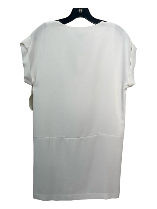 Vince Size S White Polyester V Neck Drop Shoulder Shift front pocket Dress White / S