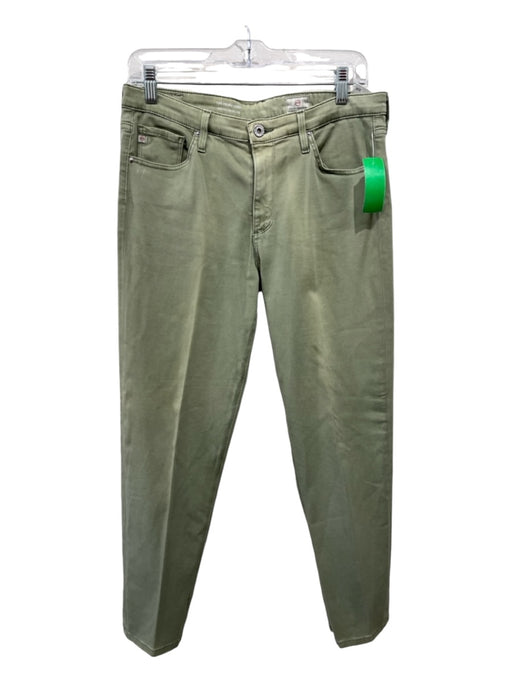 AG Size 30R Green Cotton Blend Mid Rise Cigarette Pants Green / 30R