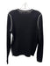 Theory Size M Black & White Cahsmere Stitch Detail Crew Neck Sweater Black & White / M