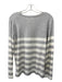 Majestic Filatures Size 2 Gray & White Viscose Striped Long Sleeve Top Gray & White / 2