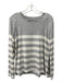 Majestic Filatures Size 2 Gray & White Viscose Striped Long Sleeve Top Gray & White / 2