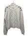 Frame Size Large Cream White Wool & Cashmere Long Sleeve Cable Knit Sweater Cream White / Large