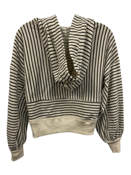 Pilcro Size XXS White & Navy Blue Cotton Long Sleeve Stripe Grommet hood Jacket White & Navy Blue / XXS