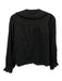 Pilcro Size S Black Cotton Long Sleeve Peter Pan Collar Buttons Ruffle Top Black / S