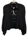 Pilcro Size S Black Cotton Long Sleeve Split Neck Grommet Jacket Black / S