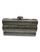 Judith Leiber Silver Rhinestone Push Clasp Bedazzled Clutch Shoulder Bag Silver / Mini