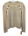 Veronica Beard Size Medium Cream White Wool Long Sleeve Ribbed Knit Sweater Cream White / Medium