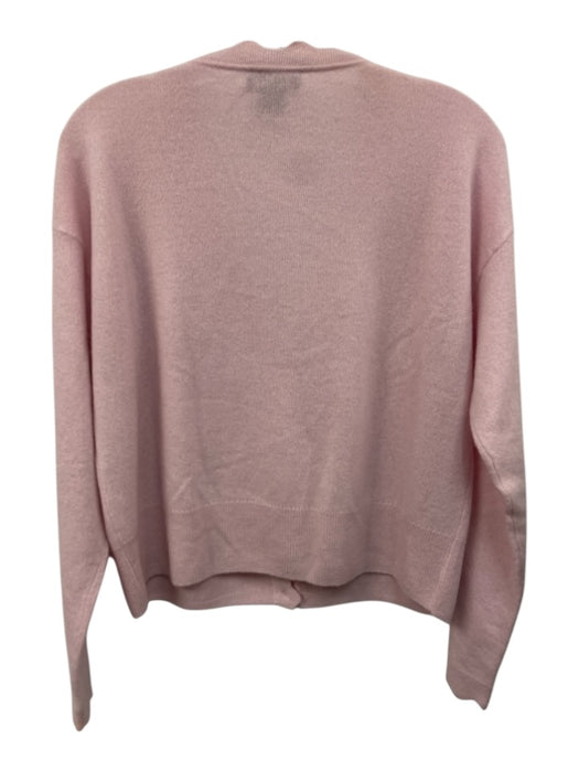 C by bloomingdales Size Medium Light Pink 2 PLY cashmere Button Front Sweater Light Pink / Medium