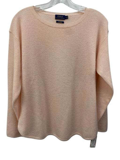 Polo Ralph Lauren Size Small Coral Pink Cashmere Long Sleeve Knit Sweater Coral Pink / Small